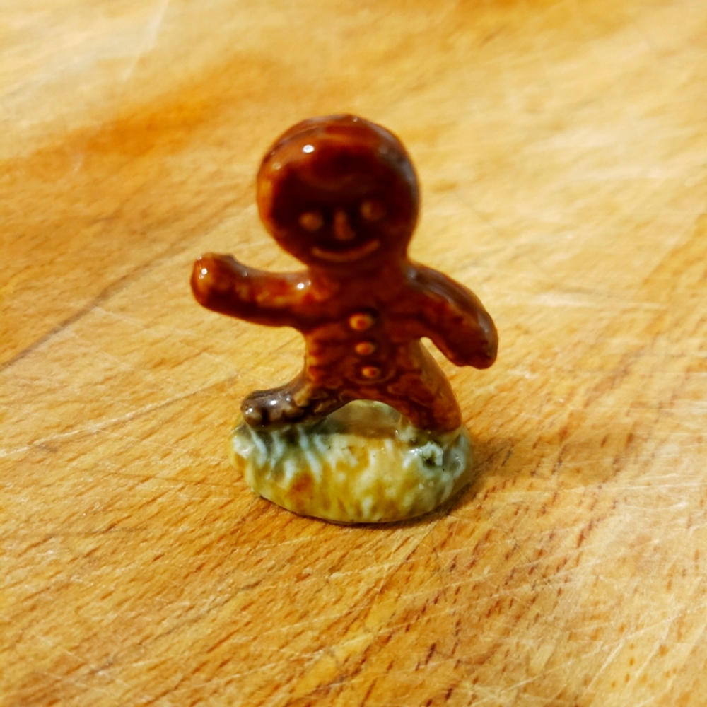 Whimsical Brown Wade Gingerbread Man Figurine